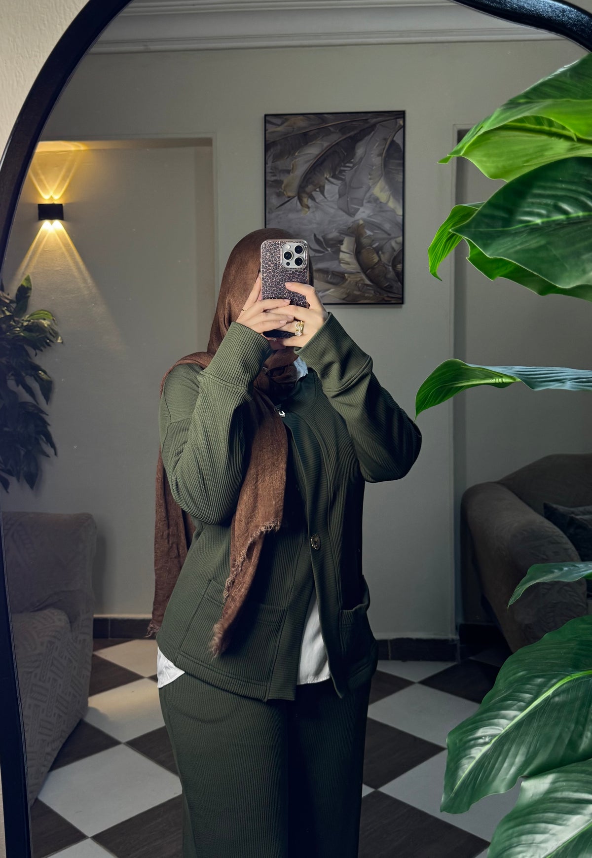 Ozge Olive Green Suit